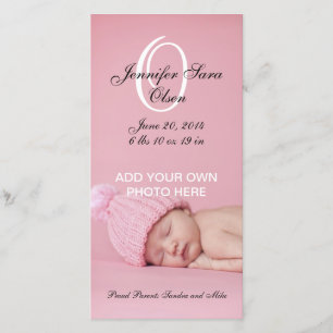 Bébé Carte photo fille Faire-part de naissance