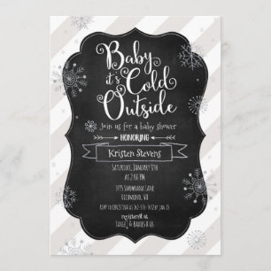Bébé c'est froid dehors Baby shower Invitation