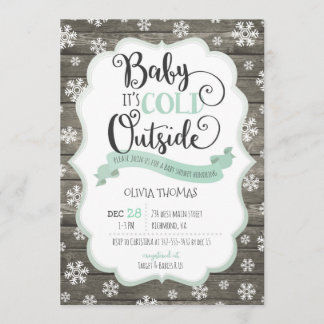 Bébé c'est froid dehors Baby shower Invitation
