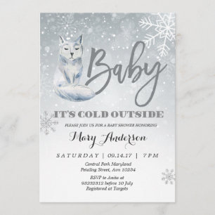 Bébé c'est invitation extérieure froide de baby