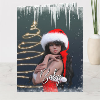 Bébé c'est la carte de Noël extérieure froide (SF
