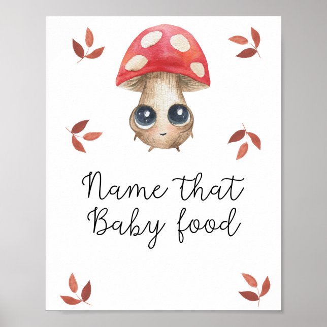 Bébé champignon - affiche de douche pour bébé à no (Devant)