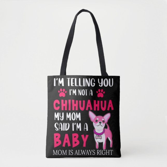 "BÉBÉ CHIHUAHUA" MME FOURRE-TOUT. Sac fourre-tout (Devant)