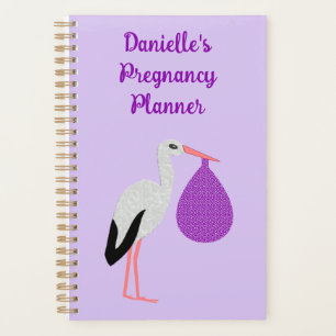 Bébé Cigogne Personnalisé genre neutre Violet