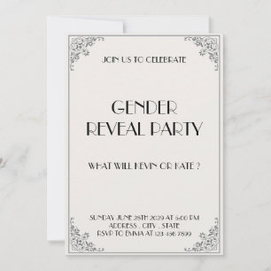 Bébé classique Genre Reveal Party Invitation