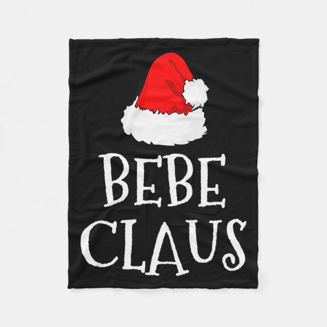 Bebe Claus Christmas Santa's Pajama Family Matchin Fleece Blanket (Front)