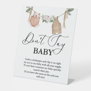 Bébé Clothesline ne dit pas signe de fête de bébé