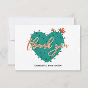 Bébé Coeur SucculentDouche Merci plat