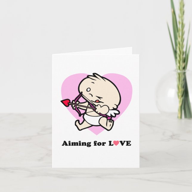 Bébé Cupidé Aimant Carte D'Amour (Devant)