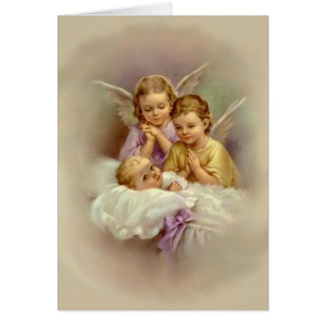 Bébé d'anges d'ange gardien dans le cru de nuage (Devant)