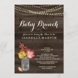 Bébé d'automne Brunch Invitation