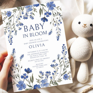Bébé de la Marine en fleurs Douche Invitation