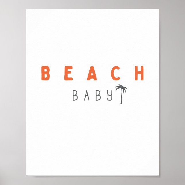 bébé de la plage. Affiche & Impressions (Devant)
