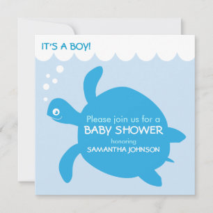 Bébé de la tortue de mer Invitation simple à la do