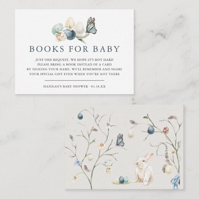 Bébé de Pâques du printemps | Carte de clôture de  (Devant / Derrière)