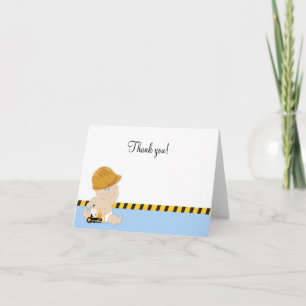 BÉBÉ DE TRAVAILLEURS EN CONSTRUCTION PLIÉ Merci no