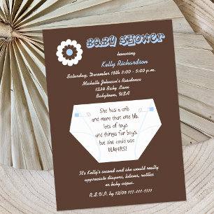 Bébé deuxième bébé garçon douche Invitation