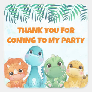 Bébé Dinosaure Parti Favoriser Stickers