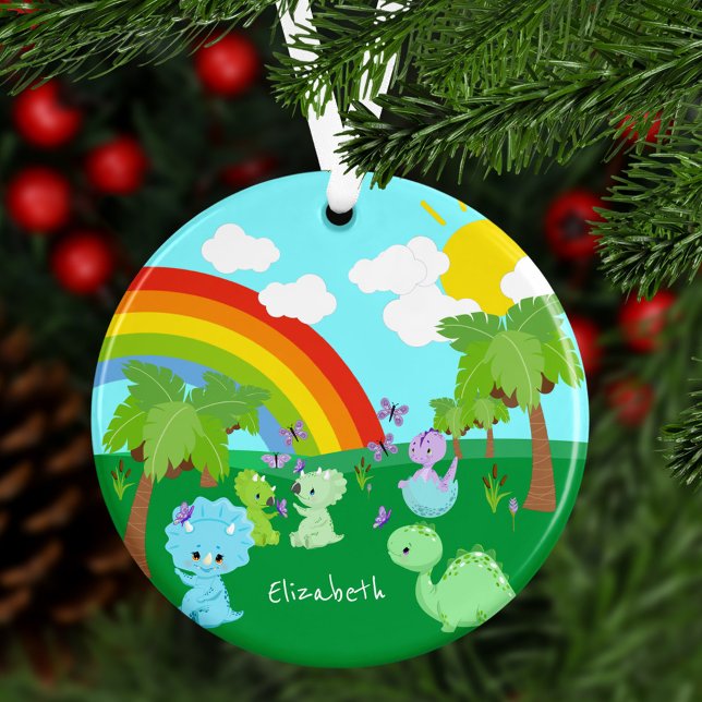Bébé Dinosaures avec papillons, Rainbow Christmas (Créateur téléchargé)