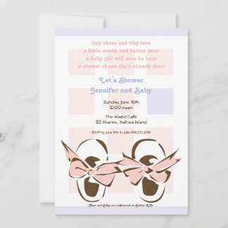 Bébé doué Invitation à la douche de chaussures pou
