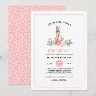 Bébé doux lapin   Rabbit Baby Shower Invitations