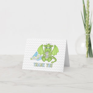 Bébé Dragon Carte de remerciements pliée