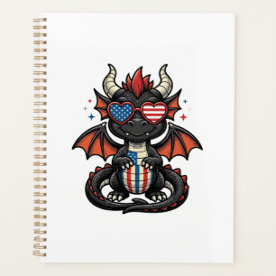 Bébé Dragon Patriotique Vintage Vector Design de T