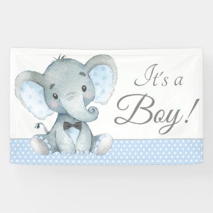 Bébé éléphant Boy Douche Bannières