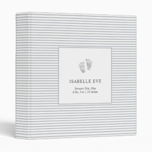 Bébé Empreinte Gris Gris Gris Classeur Livre