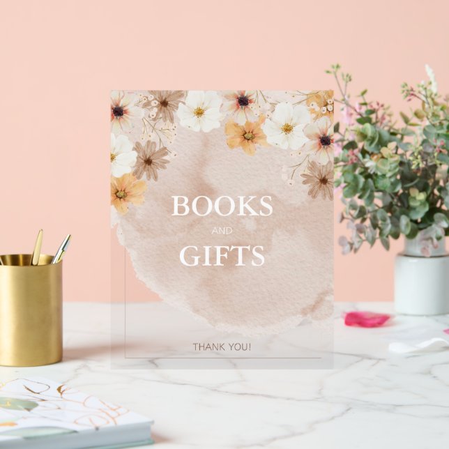 Bébé en fleur acrylique signe cadeau (Mariage)