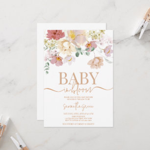 Bébé en fleur Baby shower Invitation