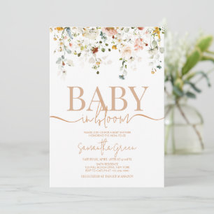 Bébé en fleur Baby shower Invitation