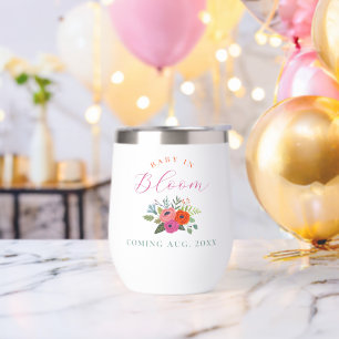Bébé en fleur brillant Faire-part de grossesse flo