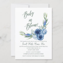 Bébé en fleur ! Invitation baby shower