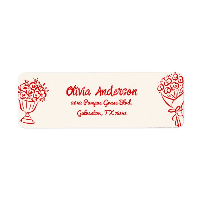 Bébé En Fleur Main Tiré Floral Baby shower Moderne (Devant)