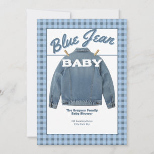 Bébé en Jean Bleu - Invitation personnalisée pour 