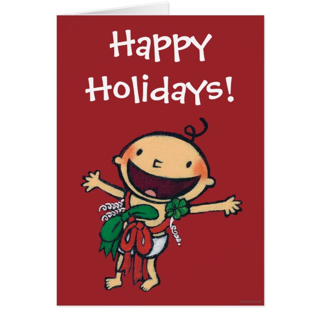 Bébé enveloppé dans les arcs pour Noël (Devant)