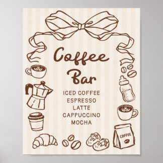 Bébé est en train de brasser Affiche de Bar à Café
