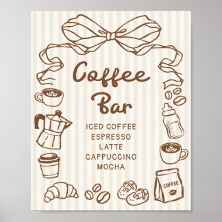 Bébé est en train de brasser Affiche de Bar à Café