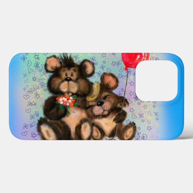 Bébé et maman ours coque iphone (Verso (horizontal))