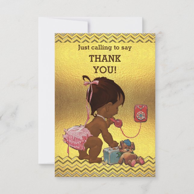 Bébé ethnique de chevrons d'or sur le Merci de (Devant)