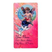 BÉBÉ FAIRY AVEC DES POIDS EN ÉPARKLES, bleu rose