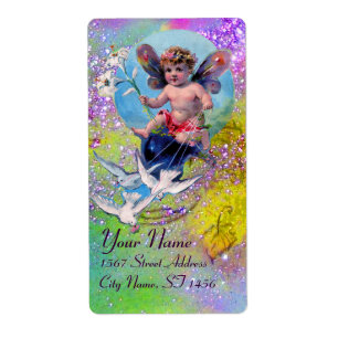 BÉBÉ FAIRY AVEC DES POIGNES EN PARKLES violet vert