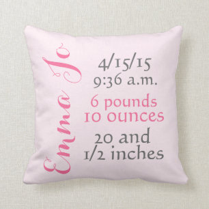 Bébé Fille Solid rose Coussin de naissance