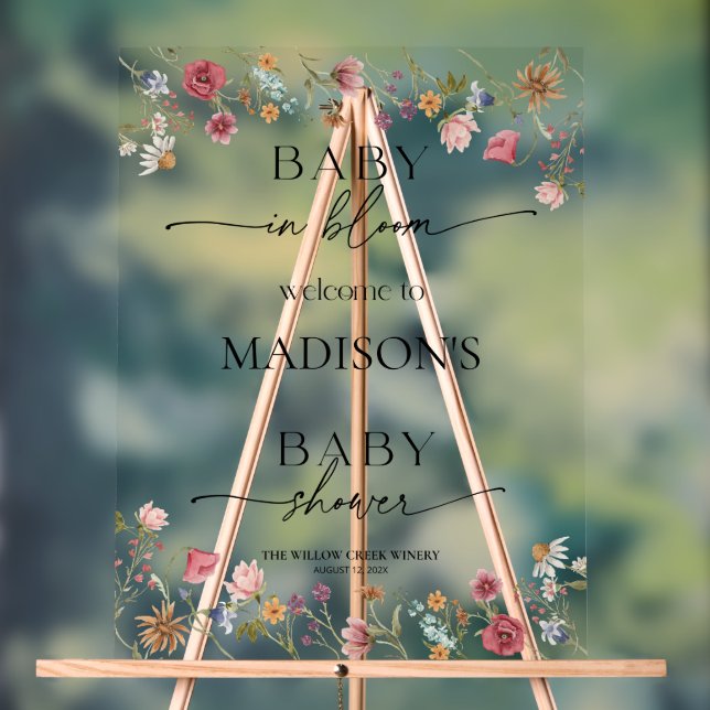 Bébé fleur sauvage En Fleur Bienvenue Signal acryl (Neutre)