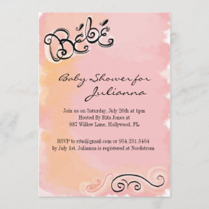 Bebe - French Inspired Baby Shower Invitation