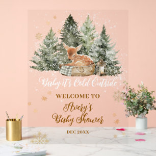 Bébé froid à l'extérieur du Baby shower d'hiver de