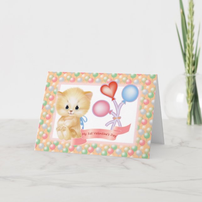 Bébé - garçon 1ère carte Saint Valentin (Devant)