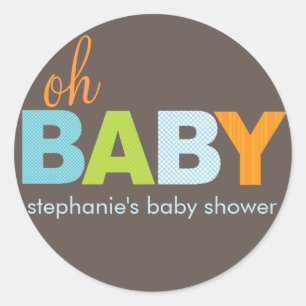 Bébé Garçon Baby shower moderne Sticker