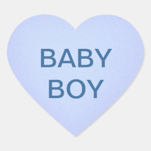Bébé Garçon Bleu Coeur Sticker